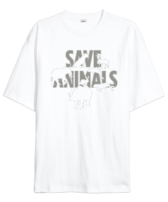 Save Animals Oversize Unisex Tişört