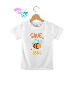 Save Bees V5 Beyaz Çocuk Unisex