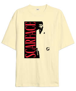 Scarface Blu V1 Krem Oversize Unisex Tişört