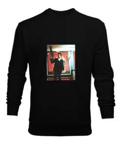 Scarface Tony Montana Baskılı Siyah Erkek Sweatshirt