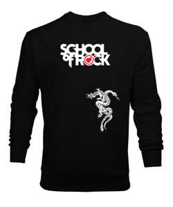 School Of Rock Siyah Erkek Sweatshirt