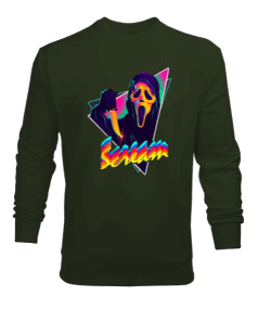 Scream Tasarım Baskılı Erkek Sweatshirt