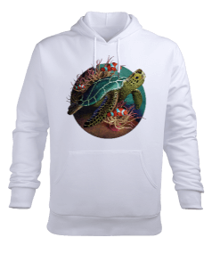 SD-102 Dalış Kaplumbağa Resif Erkek Kapüşonlu Hoodie Sweatshirt