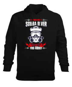 SD-37 Crazy Scuba Diver Erkek Kapüşonlu Hoodie Sweatshirt