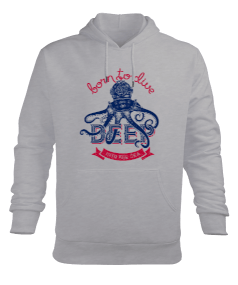 SD-41 Born to Dive Erkek Kapüşonlu Hoodie Sweatshirt