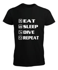 SD-45 Eat Sleep Dive Repeat Erkek Tişört