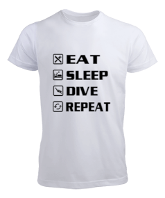 SD-45 Eat Sleep Dive Repeat Erkek Tişört