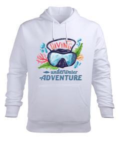 SD-55 Underwater Adventure - Mask Erkek Kapüşonlu Hoodie Sweatshirt