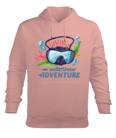 SD-55 Underwater Adventure - Mask Erkek Kapüşonlu Hoodie Sweatshirt