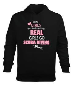 SD-58 Real Girls Go Scuba Diving Erkek Kapüşonlu Hoodie Sweatshirt