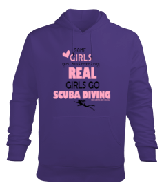 SD-58 Real Girls Go Scuba Diving Erkek Kapüşonlu Hoodie Sweatshirt