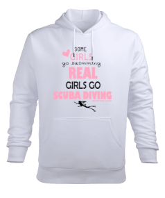 SD-58 Real Girls Go Scuba Diving Erkek Kapüşonlu Hoodie Sweatshirt