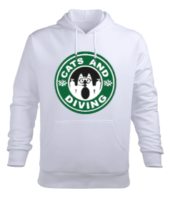 SD-61 Cats Diving Erkek Kapüşonlu Hoodie Sweatshirt