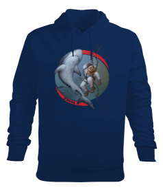 SD-88 Helmet Diver Great White Shark Erkek Kapüşonlu Hoodie Sweatshirt