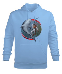 SD-88 Helmet Diver Great White Shark Erkek Kapüşonlu Hoodie Sweatshirt