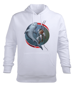 SD-88 Helmet Diver Great White Shark Erkek Kapüşonlu Hoodie Sweatshirt