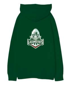 SE Palmeiras Baskılı Çimen Yeşili Oversize Unisex Kapüşonlu Sweatshirt