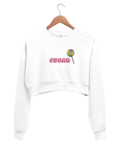 ŞEKER Kadın Crop Sweatshirt