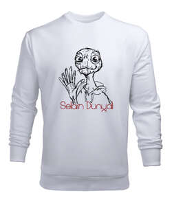 Selam Dünyalı - ET Beyaz Erkek Sweatshirt