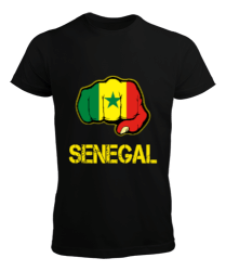 Senegal,Senegal Bayrağı,Senegal flag. Siyah Erkek Tişört