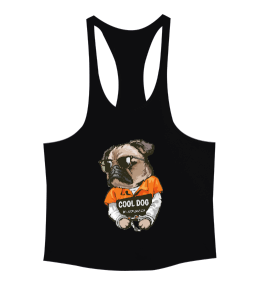 Serseri kriminal havalı köpek hapishane fitness motivasyon Erkek Tank Top Atlet