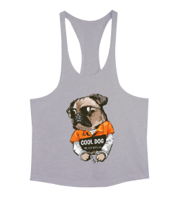 Serseri kriminal havalı köpek hapishane fitness motivasyon Erkek Tank Top Atlet