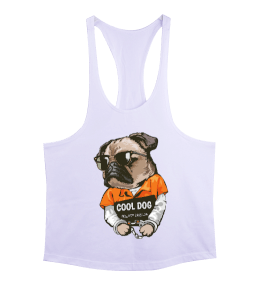 Serseri kriminal havalı köpek hapishane fitness motivasyon Erkek Tank Top Atlet