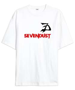 Sevendust Rock Beyaz Oversize Unisex Tişört