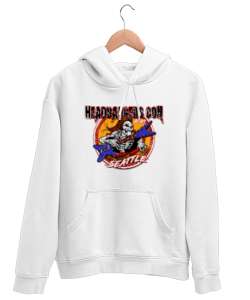 Sevendust Rock Headbangers Beyaz Unisex Kapşonlu Sweatshirt