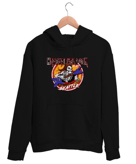 Tisho - Sevendust Rock Headbangers Siyah Unisex Kapşonlu Sweatshirt