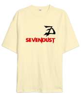 Sevendust Rock Krem Oversize Unisex Tişört - Thumbnail