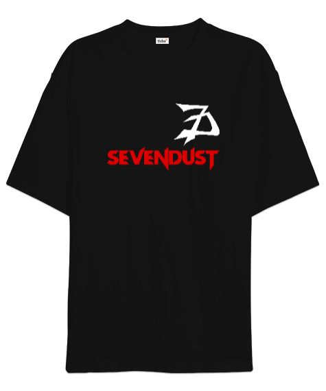 Tisho - Sevendust Rock Siyah Oversize Unisex Tişört