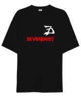 Sevendust Rock Siyah Oversize Unisex Tişört - Thumbnail