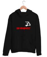 Sevendust Rock Siyah Unisex Kapşonlu Sweatshirt - Thumbnail