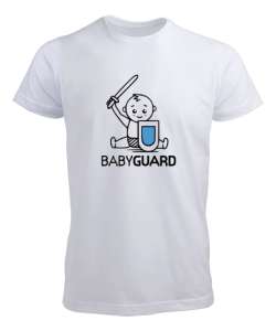 Sevimli Babyguard Beyaz Erkek Tişört