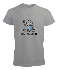 Sevimli Babyguard Gri Erkek Tişört