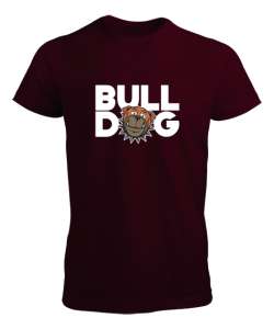 Sevimli Bulldog Bordo Erkek Tişört