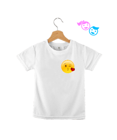 Sevimli Emojiler Öpücük Çocuk Unisex