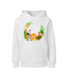 Sevimli Hayvanlar Çocuk Unisex Hoodie Kapüşonlu