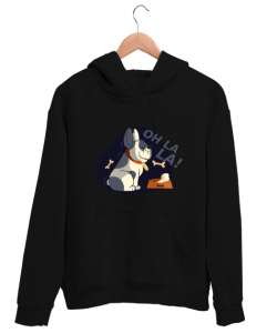 Sevimli Köpek - Dog Siyah Unisex Kapşonlu Sweatshirt