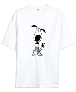 Sevimli Köpek - Sweet Dog V1 Beyaz Oversize Unisex Tişört