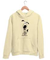 Sevimli Köpek - Sweet Dog V1 Krem Unisex Kapşonlu Sweatshirt - Thumbnail