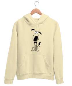 Sevimli Köpek - Sweet Dog V1 Krem Unisex Kapşonlu Sweatshirt