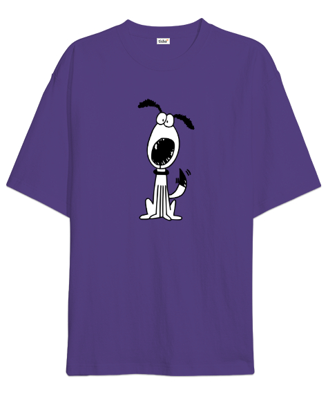 Tisho - Sevimli Köpek - Sweet Dog V1 Mor Oversize Unisex Tişört