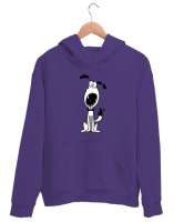 Sevimli Köpek - Sweet Dog V1 Mor Unisex Kapşonlu Sweatshirt - Thumbnail