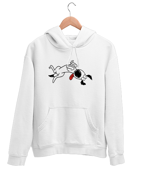 Tisho - Sevimli Köpek - Sweet Dog V2 Beyaz Unisex Kapşonlu Sweatshirt