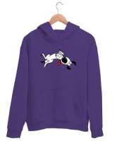 Sevimli Köpek - Sweet Dog V2 Mor Unisex Kapşonlu Sweatshirt - Thumbnail