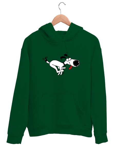 Tisho - Sevimli Köpek - Sweet Dog V3 Çimen Yeşili Unisex Kapşonlu Sweatshirt