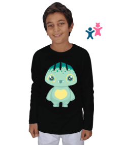 Sevimli Monster Canavar 2 Çocuk Unisex Uzunkollu