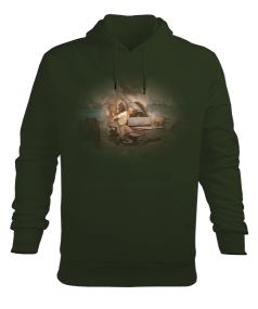 Seyit Onbaşı Çanakkale Tasarım Baskılı Erkek Kapüşonlu Hoodie Sweatshirt